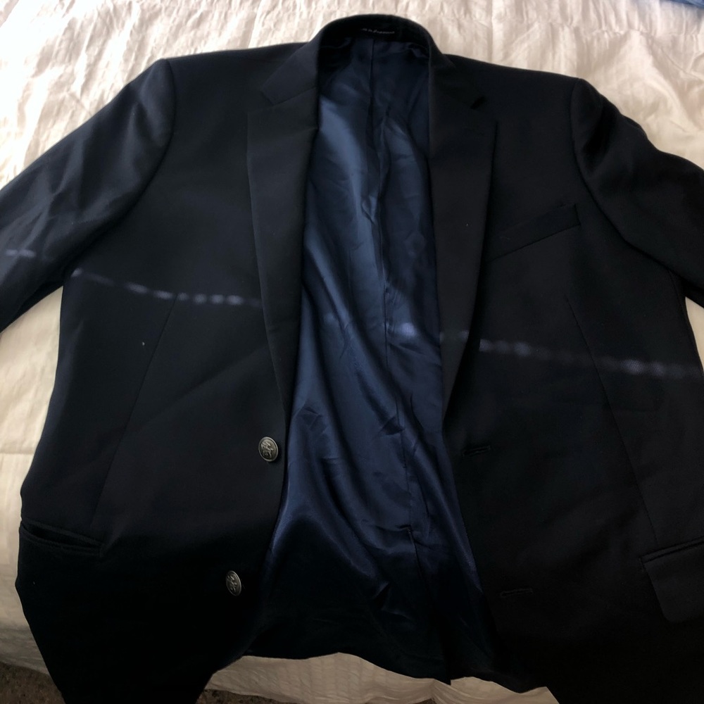 42 L Hart Schaffner Marx Navy Blazer